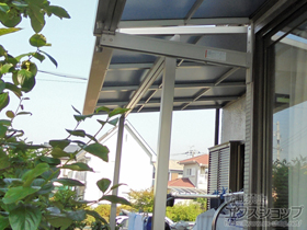 のテラス屋根 ライザーテラスII F型 テラスタイプ 単体 積雪〜20cm対応 施工例