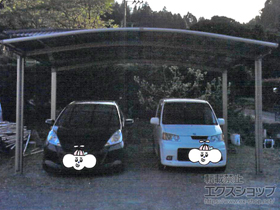 のカーポート カーブポートシグマIII ワイド 積雪〜20cm対応 施工例