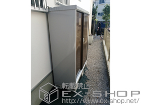 の物置・屋外倉庫 シンプリー 一般型（MJX-155DP）＋棚板 施工例