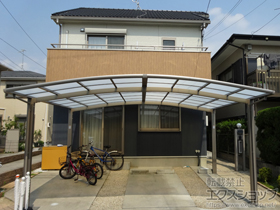 のカーポート カーブポートシグマIII ワイド 積雪〜20cm対応 施工例