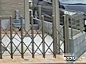 のフェンス・柵 ハイグリッドフェンスUF8型 フリーポールタイプ 施工例