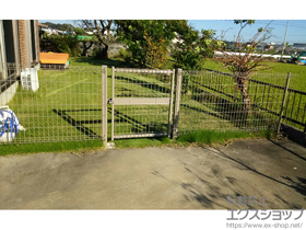 のフェンス・柵 ハイグリッドフェンスN8型 フリーポールタイプ 施工例