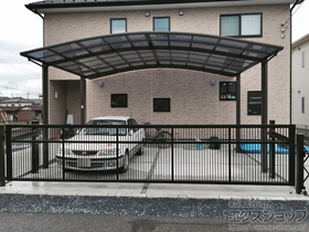 のカーゲート ラビーネ2型 ワイド 電動式 施工例