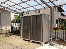 の物置・屋外倉庫 シンプリー 一般型(MJX-219EP)＋棚板 施工例