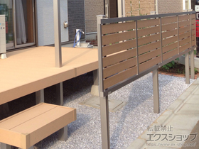 のフェンス・柵 セレビューフェンスRP3型 フリーポールタイプ＜多段柱仕様＞ 施工例