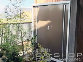 の物置・屋外倉庫 シンプリー 一般型 (MJX-134DP)＋オプション　棚板 施工例