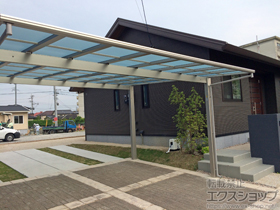 のカーポート エフルージュ ツイン 積雪〜20cm対応 施工例