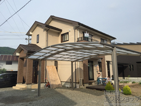 のカーポート カーブポートシグマIII ワイド 積雪〜20cm対応 施工例