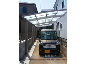 のカーポート カーブポートシグマIII 縦連棟 積雪〜20cm対応 施工例