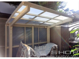 のサイクルポート・駐輪場 カーブパークシグマIII パネル1面囲い 積雪〜20cm対応 施工例