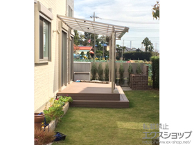 のテラス屋根 ライザーテラスII F型 テラスタイプ 単体 積雪〜20cm対応 施工例