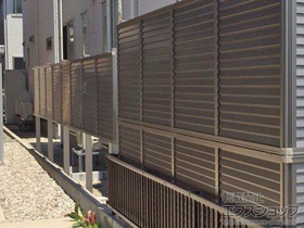 のフェンス・柵 プレスタフェンス8型 アルミ多段柱施工 施工例