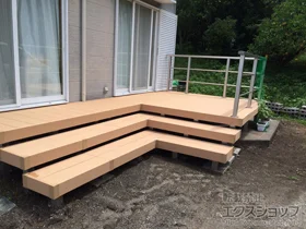 YKKAP�̃E�b�h�f�b�L ���E�b�h�f�b�L 200�{�i���Z�b�g 2�i ���ʁE�Б��ʃ^�C�v�{�V���v�����_���f�b�L�t�F���X2�^�����i�q2�{�^�C�v�� �{�H��