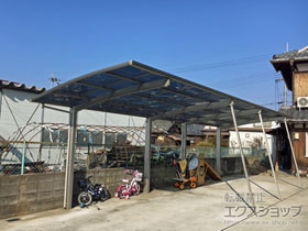 のカーポート プレシオスポート 縦連棟 積雪〜20cm対応 施工例