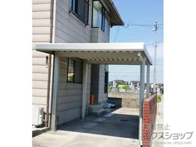 YKKAPのカーポート レオンポートneo 標準鼻隠し 角柱4本仕様 積雪〜50cm対応 施工例