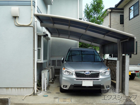 のカーポート カーブポートシグマIII 積雪〜20cm対応＋サイドパネル 施工例