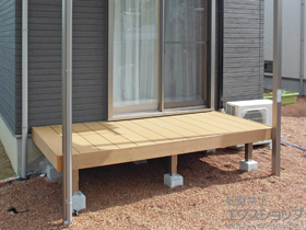 のウッドデッキ レストステージ 幕板納まり 施工例