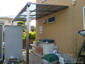 のテラス屋根 ライザーテラスII F型 テラスタイプ 単体 積雪〜20cm対応 施工例