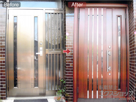 の玄関ドア リシェント K4仕様22親子仕様(ランマ無)L 700型 施工例