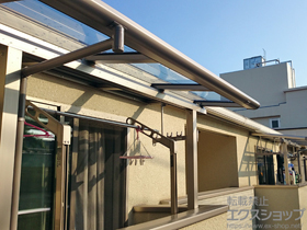 のバルコニー・ベランダ屋根 パワーアルファ F型 屋根タイプ 単体 積雪〜30cm対応 施工例