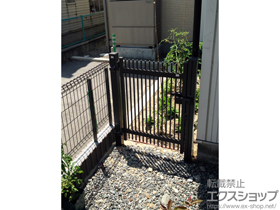 の門扉 ハイ千峰 片開き　柱使用 施工例