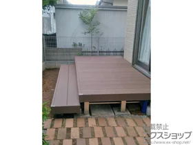 YKKAPのウッドデッキ リウッドデッキ 200＋部分段床セット 1段 正面タイプ 施工例