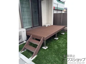 YKKAPのウッドデッキ リウッドデッキ 200＋リウッドステップ5型 Sタイプ(2段) 施工例