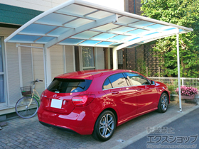 のカーポート レイナポートグラン　積雪〜20cm対応＋着脱式サポート 標準・ハイルーフ兼用 2本入り×1セット 施工例
