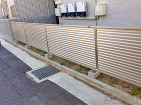 のフェンス・柵 レスティナフェンス5型 自由柱施工 施工例