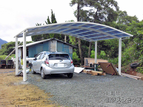のカーポート レイナツインポートグラン　積雪〜20cm対応＋屋根ふき材補強部品 2セット 施工例