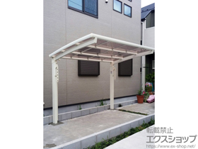 のサイクルポート・駐輪場 カーブポートシグマIII ミニ 積雪〜20cm対応＋収納式物干し 標準 2本入 施工例