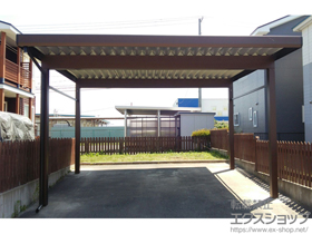 のカーポート ジーポートneo Aタイプ 2台用 角柱4本仕様 積雪〜100cm対応 施工例