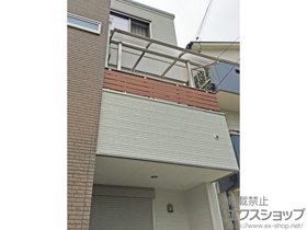 のバルコニー・ベランダ屋根 プレシオステラス R型 屋根タイプ 単体 積雪〜20cm対応＋吊下げ物干し 標準 2本入 施工例