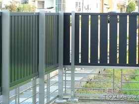 のフェンス・柵 ジオーナフェンスTS型(上段)+BP型(下段) 施工例