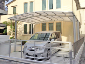 のカーポート ネスカR (ラウンドスタイル) ワイド 積雪〜20cm対応 施工例