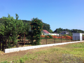 のフェンス・柵 イーネットフェンス1F型 自由柱タイプ 施工例