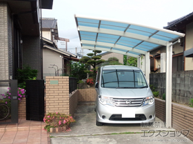 のカーポート レイナポートグラン 延長 積雪〜20cm対応＋屋根ふき材補強部品 施工例