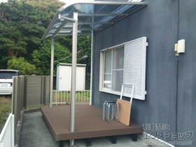 のテラス屋根 ヴェクターテラス R型 テラスタイプ 単体 積雪〜20cm対応 施工例