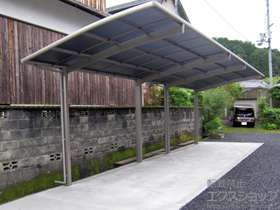 のカーポート カーブポートシグマIII 縦連棟 積雪〜20cm対応 施工例