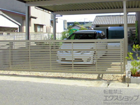 のカーゲート 【特注】ワイドオーバードアS3型 電動式＋リモコン送信器PDC-3型(追加用) 施工例