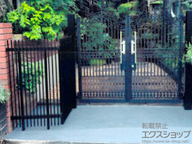 のフェンス・柵 クレディフェンス 9型 自由支柱 施工例
