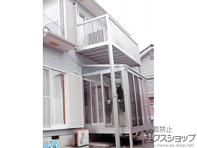 のバルコニー バルコニー BY-X型 千本格子 単体 柱建て式 施工例