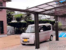 のカーポート カーブポートシグマIII 積雪〜20cm対応＋着脱式サポート ロング柱23用 施工例