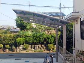 のカーポート ネスカR (ラウンドスタイル)積雪〜20cm対応 施工例