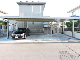 のカーポート テリオスポートIII 3000 3台用 横連棟 角柱6本仕様 積雪〜100cm対応 施工例