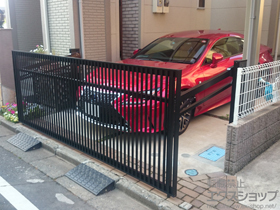 のカーゲート ワイドオーバードアS2型 手動式 施工例