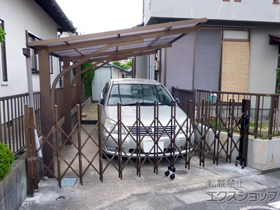 のカーゲート トリップゲート RA型 ノンレール 片開き 35Ｓ 施工例