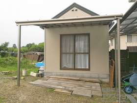 のテラス屋根 ライザーテラスII F型 テラスタイプ 単体 積雪〜20cm対応 施工例