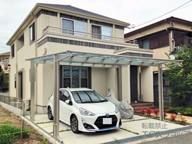 のカーポート エフルージュ ツイン 積雪〜20cm対応 施工例