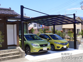 のカーポート クイックポートV型 M合掌 積雪〜20cm対応 施工例